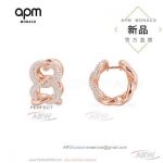 AAA APM Monaco Jewelry On Sale - Rose Gold Diamond Five Circles Earrings